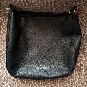 Kate Spade Elegant Black Leather Shoulder Bag